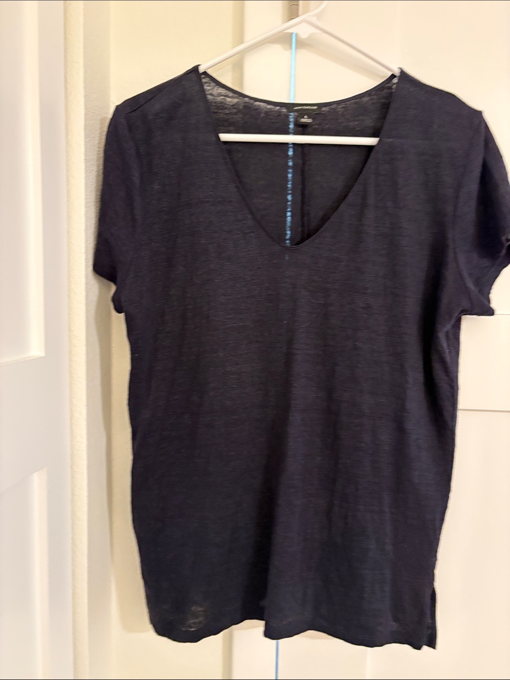 Ann Taylor Black Linen Top